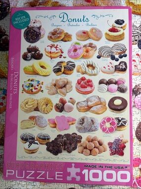 🧩 1000 Piece Eurographics “Donuts”. Mouthwatering! Complete.